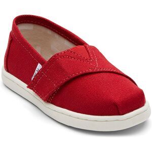 TOMS Children's Seasonal Classic Alpargata Red Canvas 5 M
